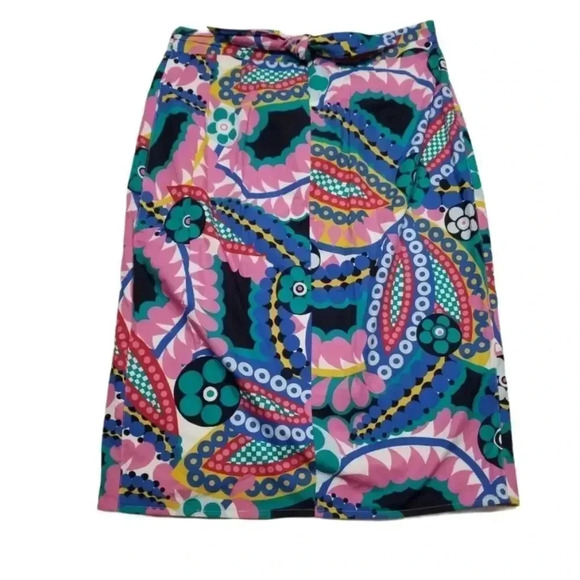 {J. Crew} Tie-back Tulip Skirt Ratti Kaleidoscope - Picture 8 of 15
